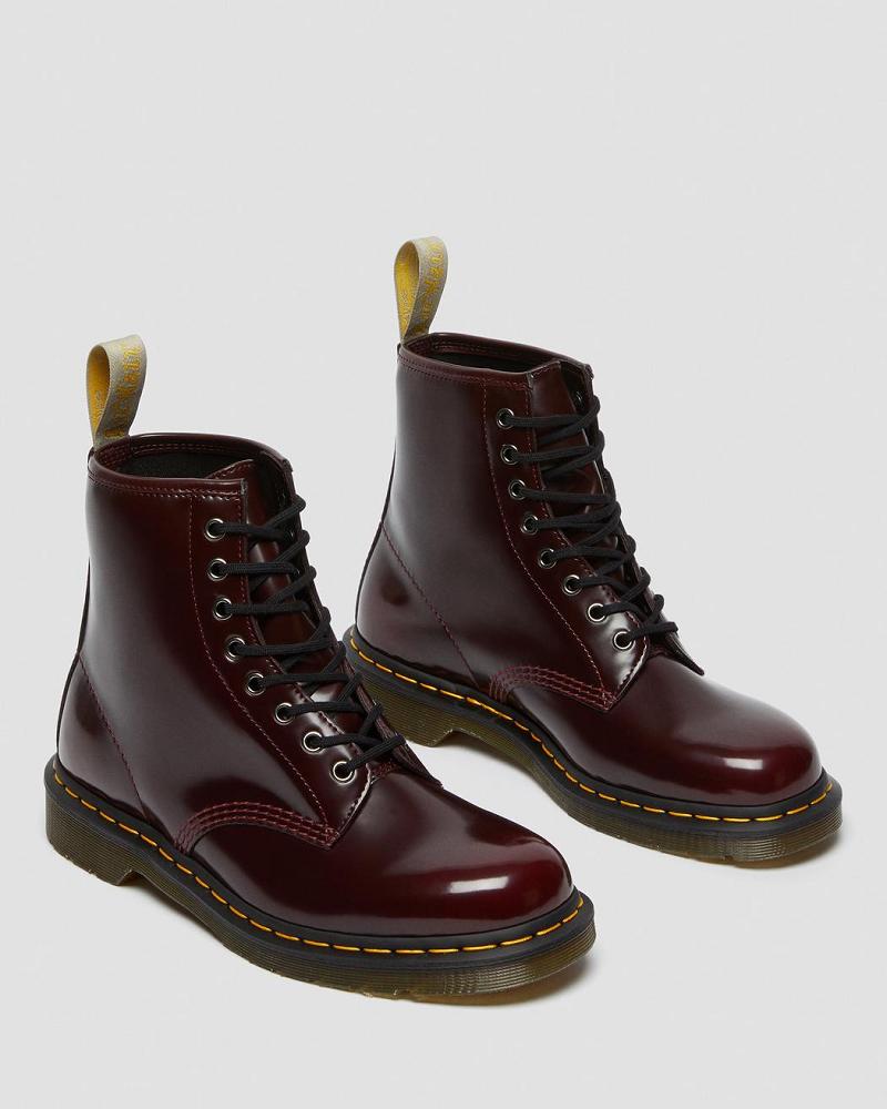 Pink / Red Men's Dr Martens Vegan 1460 Lace Up Boots | CA 542JPQ